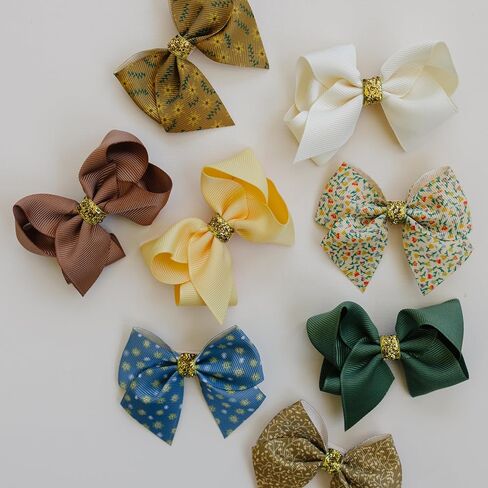 Fifi & Ry Handmade 3-Inch Hair Bows for Girls | Baby & Toddlers Hair Accessories | Premium, No Slip Clip, No Damage, No Pull Toddler Bows | Gift Set Free Palestine 4 Pack in Saudi Arabia