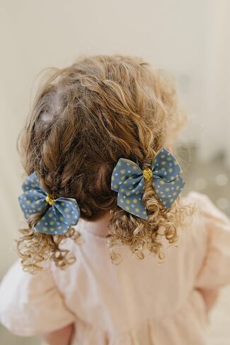 Fifi & Ry Handmade 3-Inch Hair Bows for Girls | Baby & Toddlers Hair Accessories | Premium, No Slip Clip, No Damage, No Pull Toddler Bows | Gift Set Free Palestine 4 Pack in Saudi Arabia