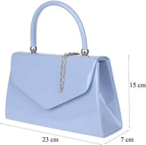 Patent Clutch Bag Handbag Small Hard Case Ladies in Kuwait