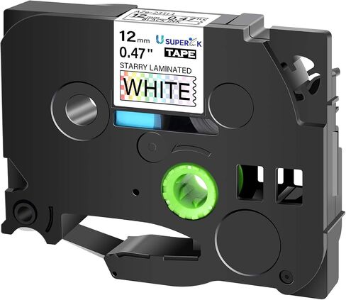 USUPERINK Compatible for Brother P-Touch TZe-531L1 TZ-531L1 TZe TZ Tape 12mm 0.47'' Black on Blue Rainbow Glitter Starry Bling Label Tape for PT-H300 PT-H300LI PT-H500LI PT-P700 PT-P710BT PT-P750W in Kuwait