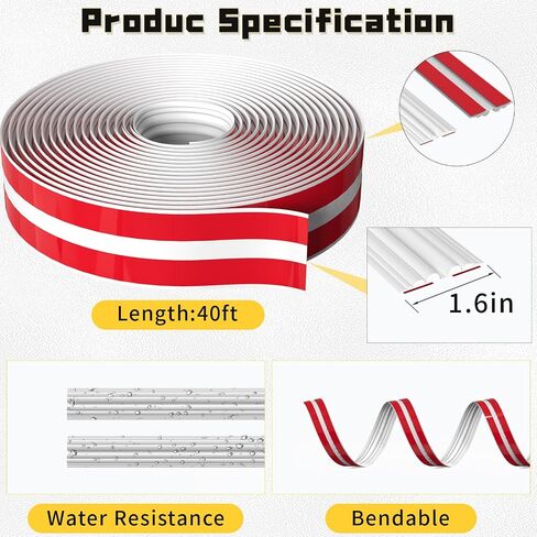Wall Corner Protector, 3 in 1 Self Adhesive Wall Corner Guard & Edge Protector Inside & Outside Corner Moulding Trim Caulk Strip for Wall Edge Corner, Ceiling, Countertop (1.6in x 10.5ft) in Saudi Arabia