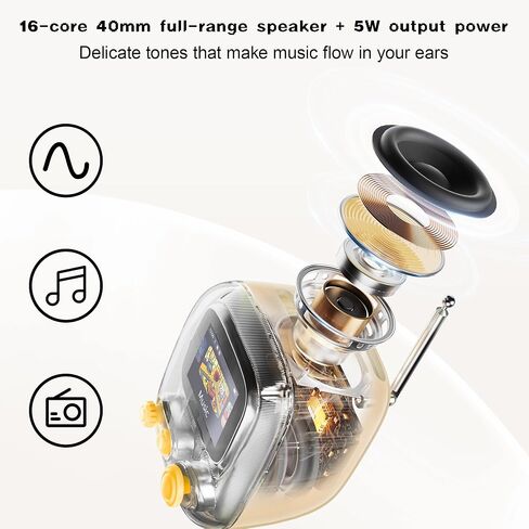 Divoom Tiivoo-2 Retro Bluetooth Speaker with FM Radio,Pixel Art Portable Mini Cute Wireless Small Speaker,Vintage Decor Suitble for Party Office Desk Home Bedroom Kitchen,Pink in Kuwait