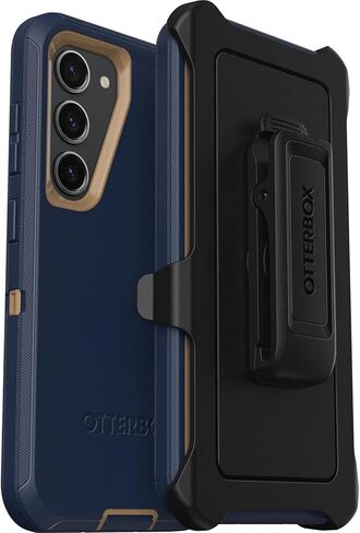 OtterBox Galaxy S23 (فقط) - حافظة سلسلة Defender - سوداء، متينة ومتينة - مع حماية للمنافذ - تتضمن مسند بمشبك الحافظة - عبوة غير مخصصة للبيع بالتجزئة in Kuwait
