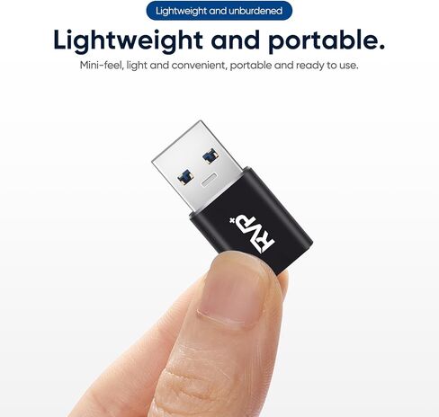 محول USB C أنثى إلى USB ذكر (5 جيجابت في الثانية، 5 حزم)، محول USB C إلى USB OTG - رمادي in Kuwait