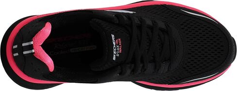 Skechers Women's D'lux Walker - Infinite Motion Shoes, Black/Hot Pink, 11 M in Saudi Arabia