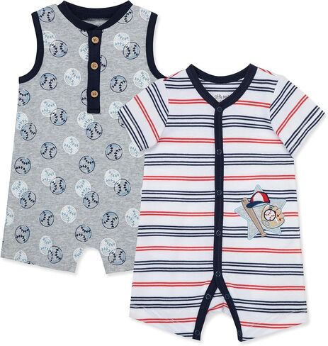 Little Me Clothes for Baby Boys' 2-Pack Rompers, 3-12 Months in Kuwait
