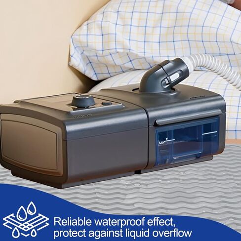 CPAP Silicone Protector Mat, Waterproof Protector Mat for CPAP Machine, Nightstand Non-Slip Protector Mat Protect CPAP Against Water Spills, Heat Damage, Vibration and Scratches (Dark Gray) in Saudi Arabia