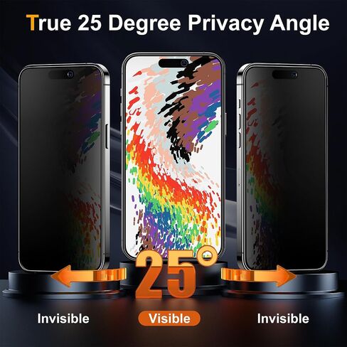 عبوتان من واقي شاشة الخصوصية غير اللامع لهاتف iPhone 16 Pro Max مقاس 6.9 بوصة مع أداة التثبيت، تغطية كاملة مضادة للتجسس ومضادة للوهج 9H من الزجاج المقوى، متوافق مع الجزيرة الديناميكية، مناسب للحافظة in Kuwait