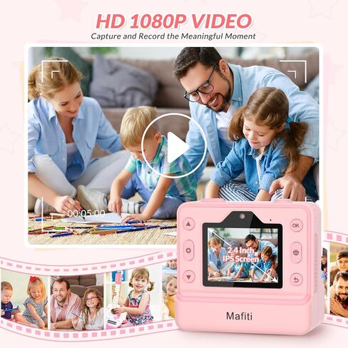 كاميرا Mafiti Kids طباعة فورية، كاميرا فورية 1080 بكسل للأطفال، كاميرا رقمية سيلفي مع شاشة 2.4 بوصة بطارية 1200 مللي أمبير، 3-12 عامًا للفتيات والأولاد هدايا لأعياد الميلاد/عيد الميلاد/العطلات، برتقالي in Saudi Arabia