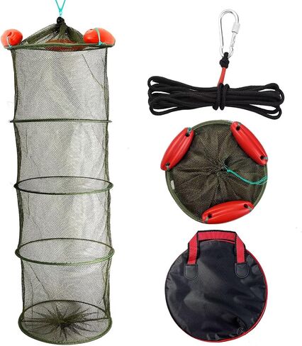 Foldable Fishing Net Portable Fishing Basket Fishing Cage with Rope for Maintenancing Fish Crab Crayfish Shrimp Minnows in Saudi Arabia