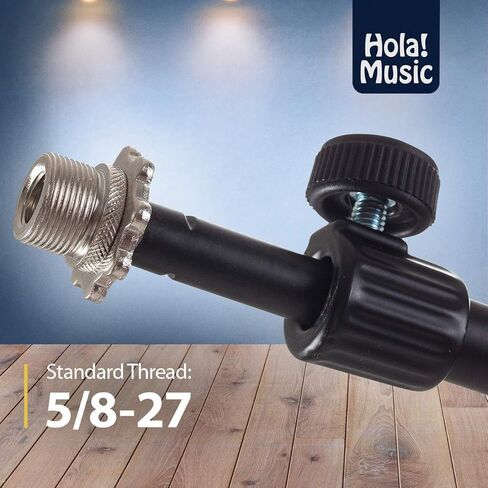 مرحبا! حامل ميكروفون الموسيقى مع ارتفاع قابل للتعديل للاستخدام في المنزل أو الاستوديو أو المكتب أو المسرح - وحدة مفردة قياسية in Kuwait