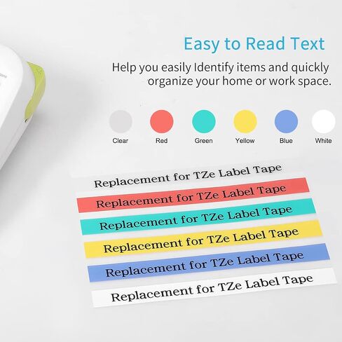 6-Pack P Touch Label Tape 12mm 0.47 Inch Multi-Color Compatible Brother Ptouch Tape TZE-MQ531/MQE31/MQF31/MQP35/MQG35/MQG31 12mm 0.47 inch for Brother P Touch PT-H110 PT-D600 PT-D400 Label Makers in Kuwait
