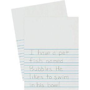 Pacon 2656 Newsprint Handwriting Paper, Picture Story, 7/8" x 7/16" x 7/16" Ruled 9" x 12", Ruled Short, 500 Sheets