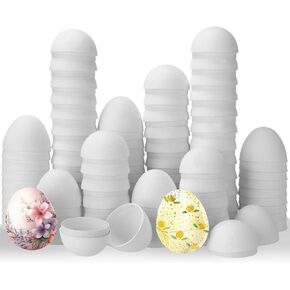 Motionchic 25 Pcs Easter Paper Mache Eggs DIY Paper Mache Easter Eggs Easter Craft Supplies Blank Paper Eggs DIY Unfinished Blank Paper Mache Easter Eggs to Paint and Decorate for DIY Projects