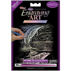 Royal Brush HOLOMIN-107 Holographic Foil Engraving Kitten & Butterfly Art Mini Kit, 5" by 7"