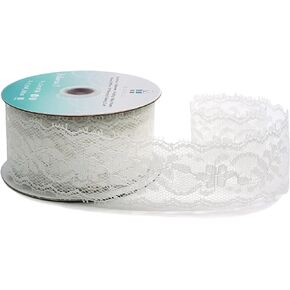 CT CRAFT LLC Lace Trim Ribbon 1.5" x 10 Yards Black for Trimmings Sewing Home Decoration Gift Wrapping DIY Crafts Baby Shower Wedding Bouquet Cloth