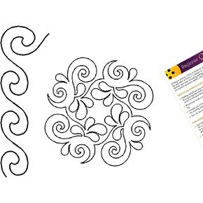 Quilting Creations Stencils for Machine and Hand Quilting - 2 Quilting Stencils for Block, Border Background Patterns | Wave on Wave, Wave Border with Corner Plastic Quilt Stencil Set with Guide