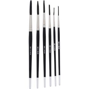 Mack Brush Andrew AM169-0-10 Series 169 Blue Squirrel and Black Synthetic Mix Quill Sizes 0-10 Pinstriping Brushes