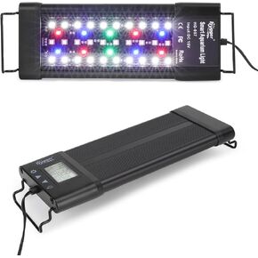 hygger Aquarium Programmable LED Light, for 48~55in Long Full Spectrum Plant Fish Tank Light with LCD Setting Display, 7 Colors, Sunrise Sunset Moon and DIY Mode, for Novices Advanced Players