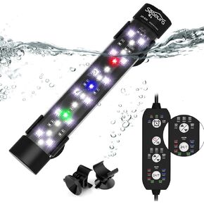Submersible Aquarium Light for Fish Tank, 24/7 Cycle Fish Tank Light with Timer, Full Spectrum+7 Single Colors, Auto On/Off, Adjustable Brightness (26.8 Inch for 28-54inch Tank)
