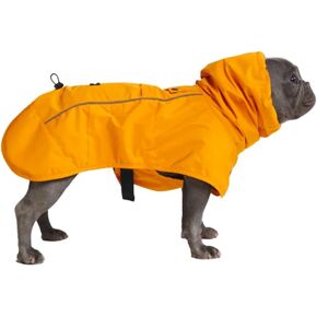 Spark Paws Dog Raincoat, Waterproof Windproof Rain Jacket, for Small Medium Large Extra Large Dogs, Reflective Breathable Full-Body Coverage Dry Suit - Sea Pink, 3XL