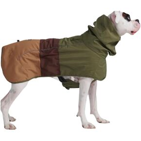 Spark Paws Dog Raincoat, Waterproof Windproof Rain Jacket, for Small Medium Large Extra Large Dogs, Reflective Breathable Full-Body Coverage Dry Suit - Sea Pink, 3XL