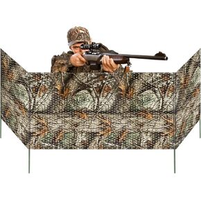 ستائر أرضية محمولة لصيد الغزلان التركية، ستارة صيد مموهة ثلاثية الألواح لسهولة الإعداد وخفيفة الوزن مع حقيبة حمل، 88 بوصة طول × 29.5 بوصة ارتفاع in Kuwait