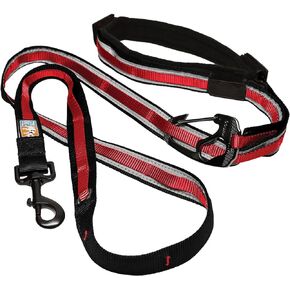 Kurgo 6 in 1 Quantum Leash, Hands Free Leash for Dogs, Running Belt Lead, Crossbody & Waist Belt Style, Reflective, Carabiner Clip, for Training, Hiking, or Jogging, 4 colors