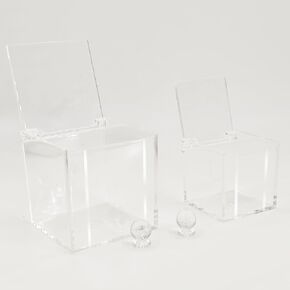 2024New 2/2.4/3.2/4/4.8 بوصة صندوق شفاف صندوق صدفي، صندوق عرض المجوهرات، صناديق تخزين مزخرفة مكعبة بلاستيكية لحبوب الحلوى والمجوهرات الصغيرة (3.2*3.2*H3.2And2.4*2.4*H2.4) بوصة جديد) in Kuwait