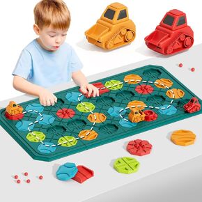 STEM Board Games Educational Learning Toys, Brain Teasers Puzzles Logical Road Builder, Montessori Preschool Birthdays Gifts for Kids Ages 3-8 Year Old, Super Large with 8 Boards