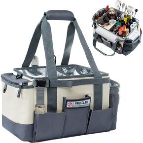 Large Grill Caddy-BBQ/Tailgating Accessories, BBQ/Camping Caddy -Blackstone Grill Condiment Holder-Camping Gear-Grilling Bag-Camper Must Have Bag - Grilling Gifts for Men, Father's Day