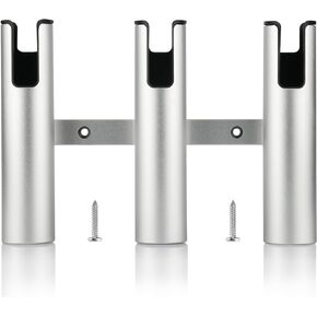 Marinebaby Fishing Boat Rod Holder Aluminum,3 Link Tube Aluminum Rod Rack, Suit Boats & Yacht