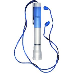 5" LED Light-Up Black Ink Pen With Necklace (PACK OF 4) Torch and Pen with String for Camping, Summer Camp, Hiking, Outdoor Activities, Emergency Survival Tool, Party Favor, Prizes and Incentives.