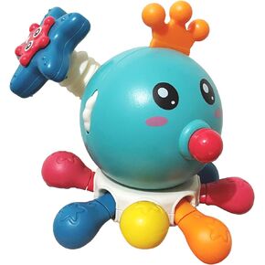 plencell Baby Toys, Baby Teething Toys,Baby Octopus Spinning Toys can be gnawed and Gum Exercise Press Sound Toys.Development Educational 6 7 8 9 10 12 Month 1 Year Old Boy Girl