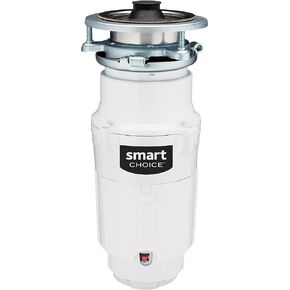 Smart Choice 1/2 HP Direct Wire Garbage Disposal for Kitchen Sinks, White | SC05DISPD1