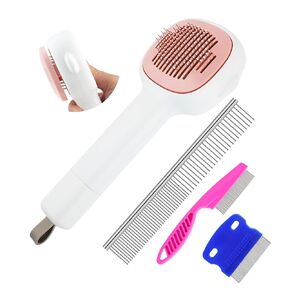 Cat Steam Brush, 3 in 1 Cat Steamy Brush Cleanser, Silicone Massage Grooming Brush for Shedding, Pet Hair Cleaning Brush Comb for Cats Dogs(Blue Cat)