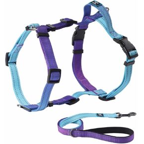 Roses&Poetry Small Dog Harness and Leash Set, No Pull Dog Harness Adjustable Reflective, Dog Halter Harnesses Comfort Padded Handle, Pet Harness for Training Outdoor Walking（Mistyrose-S