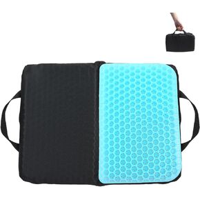 LaWana Portable Gel Seat Cushion Foldable Travel Cushions,Easy Travel Cushion,Airplane seat Cushion,for Car Chair Office Chair Wheelchair Can Cushion Relieve Sedentary Pain (14.6" x 10.7")