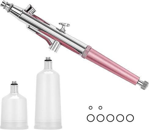 مجموعة البخاخة المحمولة ملحقات البخاخة مجموعة فرش الهواء مع ضاغط هواء 0.3 مم إبر فرشاة الهواء مجموعة مسدس للرسم والنموذج وتزيين الكعك والمكياج وفن الأظافر (أسود) in Kuwait