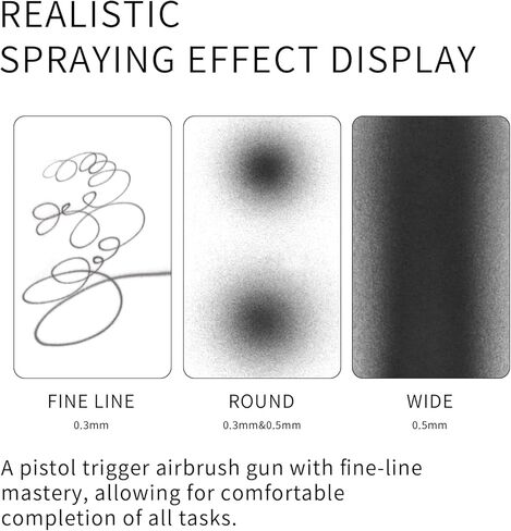 مجموعة البخاخة المحمولة ملحقات البخاخة مجموعة فرش الهواء مع ضاغط هواء 0.3 مم إبر فرشاة الهواء مجموعة مسدس للرسم والنموذج وتزيين الكعك والمكياج وفن الأظافر (أسود) in Kuwait