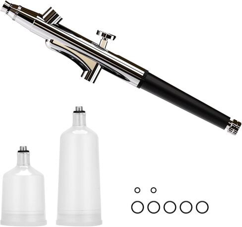 مجموعة البخاخة المحمولة ملحقات البخاخة مجموعة فرش الهواء مع ضاغط هواء 0.3 مم إبر فرشاة الهواء مجموعة مسدس للرسم والنموذج وتزيين الكعك والمكياج وفن الأظافر (أسود) in Kuwait