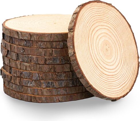 Set of 10 Large (11-12") Wood Slices – Wedding Centerpieces, Event Decor, Table Centerpieces, Holiday Table Centerpieces Set of 10 Large (11-12") in Kuwait
