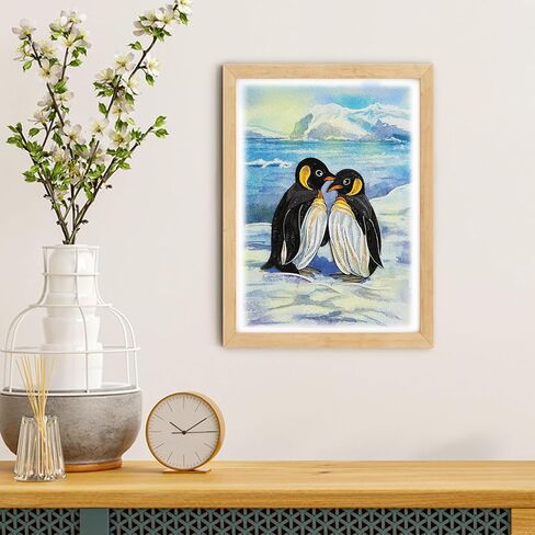 Penguin Couple Quilling Card, Anniversary Card for Wife, Husband, Parents, Handcrafted Greeting Card for Wedding, Birthday, Thinking of You, Mothers Day, Valentines Day Card in Saudi Arabia