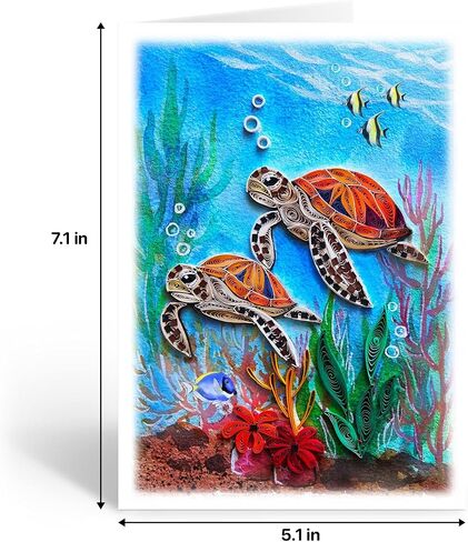 Penguin Couple Quilling Card, Anniversary Card for Wife, Husband, Parents, Handcrafted Greeting Card for Wedding, Birthday, Thinking of You, Mothers Day, Valentines Day Card in Kuwait