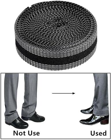 شرائط معدلة لحافة البنطلون، شريط حاشية فوري يمكن كيه، 5 متر/5.47 بوصة حافة البنطلون قصيرة ذاتية اللصق، شريط قماشي لحافة البنطلون 25 مم لبدلة البنطلون الجينز، ملحقات الخياطة DIY in Kuwait