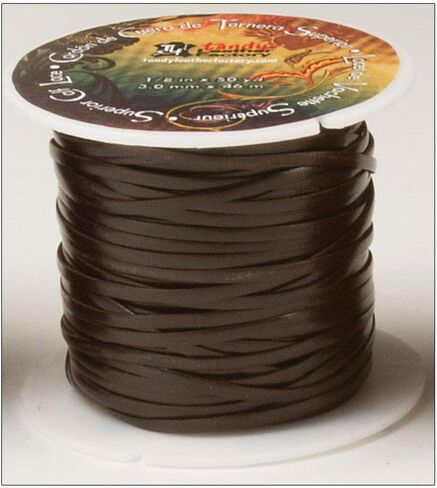 Tandy Leather Calf Lace 1/8" x 50 yds (3 mm x 45.7 m) Dark Brown 5007-02 in Saudi Arabia