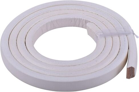 KONMAY 1 Meter Embossed Black 10.0x6.0mm Licorice Leather Cord in Kuwait