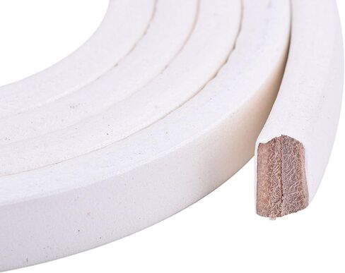 KONMAY 1 Meter Embossed Black 10.0x6.0mm Licorice Leather Cord in Kuwait