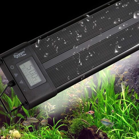 hygger Aquarium Programmable LED Light, for 48~55in Long Full Spectrum Plant Fish Tank Light with LCD Setting Display, 7 Colors, Sunrise Sunset Moon and DIY Mode, for Novices Advanced Players in Kuwait