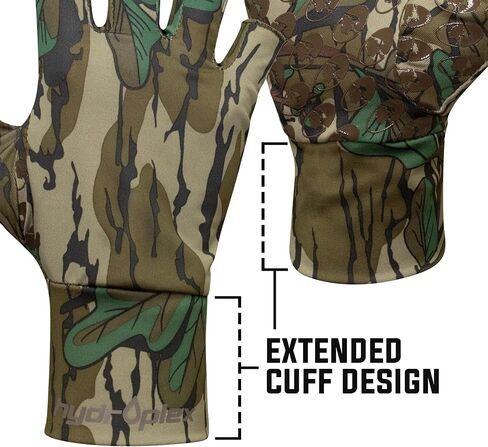 Mossy Oak Fingerless Camo Hunting Gloves | Lightweight & Breathable Stretch Material with Textured Palm Grip | Turkey Hunting & Bow Hunting Gloves for Men & Women in Saudi Arabia